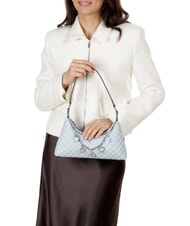 GUESS EVERLEE Borsa a spalla trapuntata con charms misty blue - Borse Donna - 4