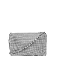 GUESS CRYSTAL Borsa a tracolla con strass silver - Borse Donna - 2