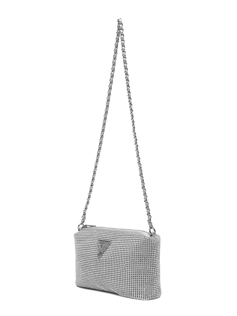 CRYSTAL Borsa a tracolla con strass silver - Borse Donna