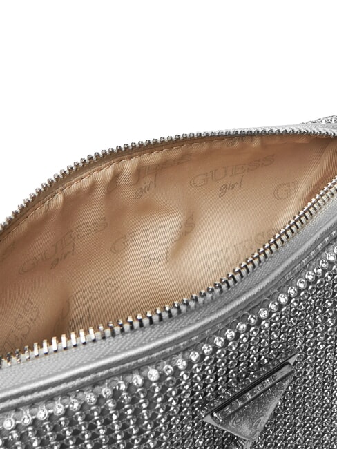 CRYSTAL Borsa a tracolla con strass silver - Borse Donna