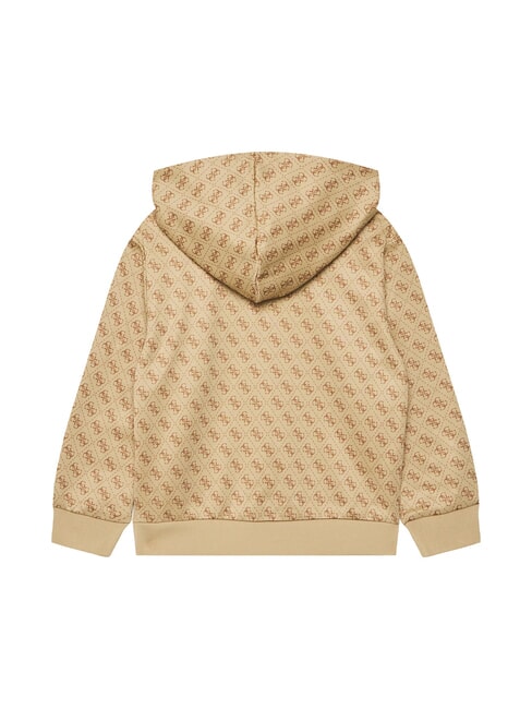 KIDS ACTIVE MINI ME Felpa con cappuccio regular fit 4g aop beige blanco - Felpe Bambini