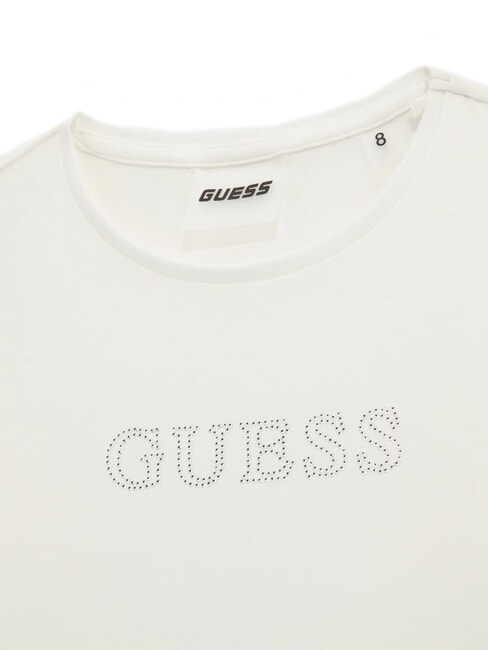 MINI ME KIDS T-shirt logo strass salt white - T-shirt Bambino