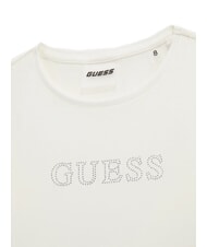 GUESS MINI ME KIDS T-shirt logo strass salt white - T-shirt Bambino - 3