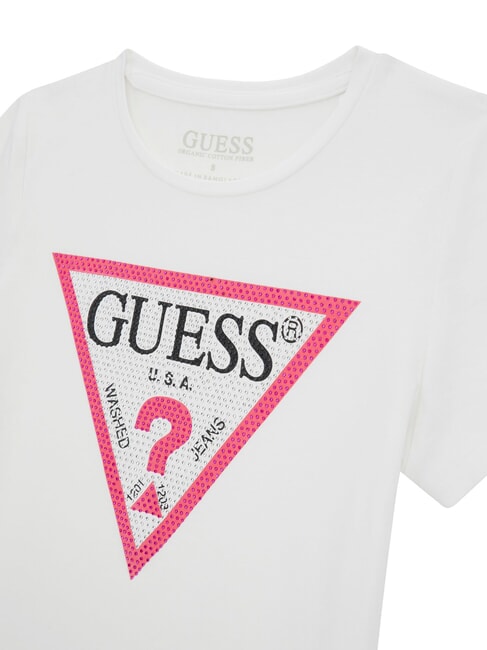 KIDS T-shirt maniche corte con strass true white a000 - T-shirt Bambino