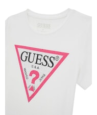 GUESS KIDS T-shirt maniche corte con strass true white a000 - T-shirt Bambino - 3