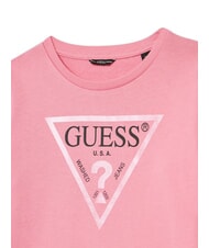 GUESS CORE KIDS Felpa con stampa logo triangolo jelly pink - Felpe Bambini - 3