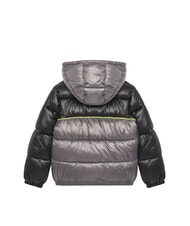 GUESS KIDS Piumino bicolor bambino con cappuccio black/grey combo - Giacche Bambini - 2
