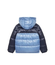 GUESS KIDS Piumino bicolor bambino con cappuccio blue tonal color blo - Giacche Bambini - 2