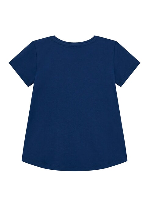 KIDS T-shirt manica corta ricamo e paillettes secret blue - T-shirt Bambino