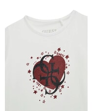 GUESS KIDS T-shirt bimba stampa cuore e logo purwhite - T-shirt Bambino - 3