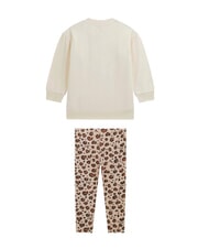 GUESS KIDS MINI ME kit tuta bimba felpa e pantaloni cremwhi - Tute bambini - 2