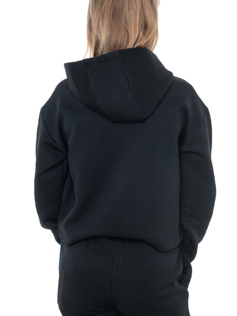 KIDS MINI ME Felpa logo peony all over con cappuccio peony m black - Felpe Bambini