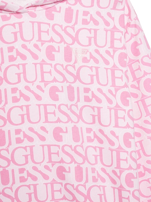 KIDS Felpa con cappuccio logo all over logo fuchsia - Felpe Bambini