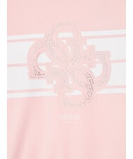 GUESS KIDS Felpa girocollo con logo e strass cotton candy pink - Felpe Bambini - 3