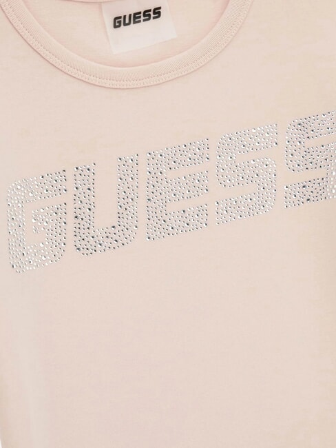 KIDS MINI ME T-shirt manica corta bambina con strass pale sand - T-shirt Bambino