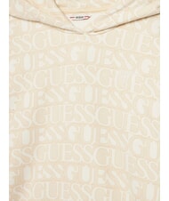 GUESS KIDS Felpa con cappuccio logo all over logo beige - Felpe Bambini - 3