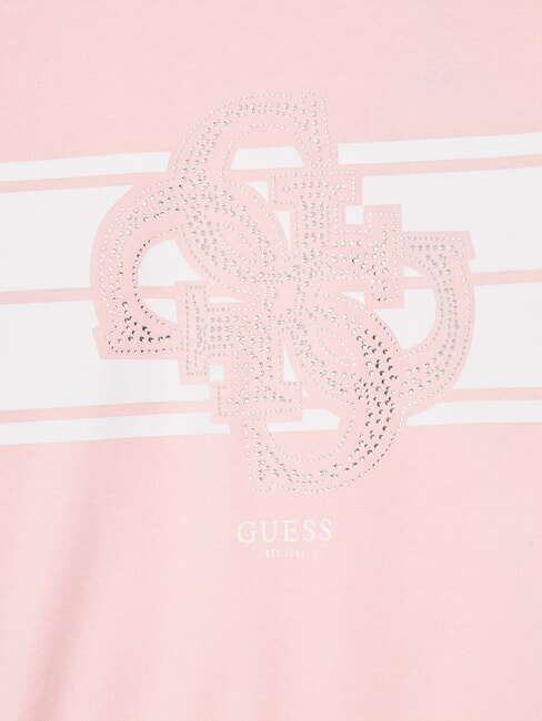 KIDS Felpa girocollo con logo e strass cotton candy pink - Felpe Bambini