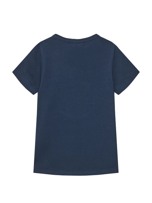 KIDS T-shirt manica corta stampa e ricamo secret blue - T-shirt Bambino