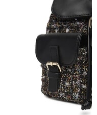 GUESS GIRLS TWEED Zainetto in tessuto con tasche jetbla - Borse Donna - 4