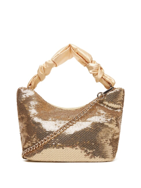 GIRLS SEQUINS Borsa mini con paillettes light gold - Borse Donna