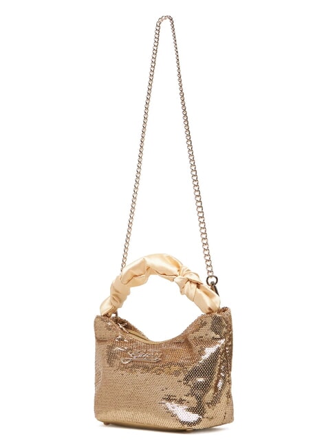 GIRLS SEQUINS Borsa mini con paillettes light gold - Borse Donna