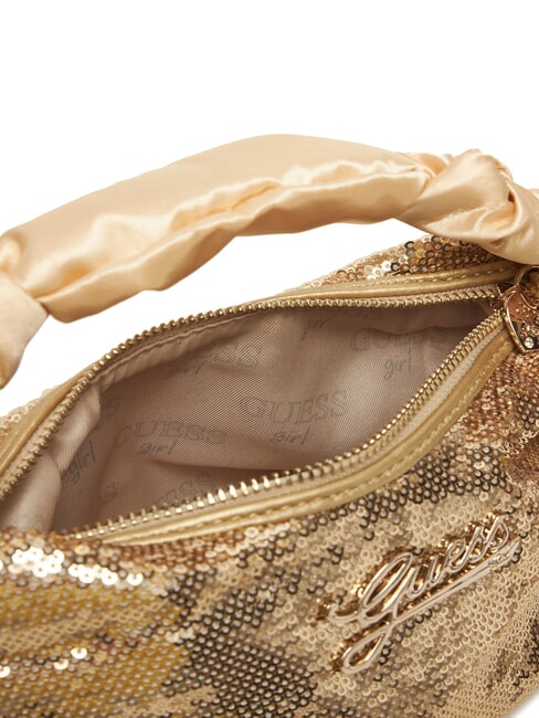 GIRLS SEQUINS Borsa mini con paillettes light gold - Borse Donna