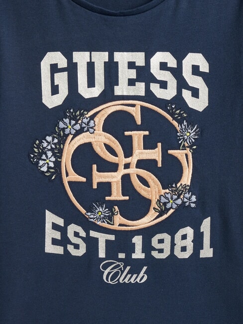 KIDS T-shirt manica corta stampa e ricamo secret blue - T-shirt Bambino