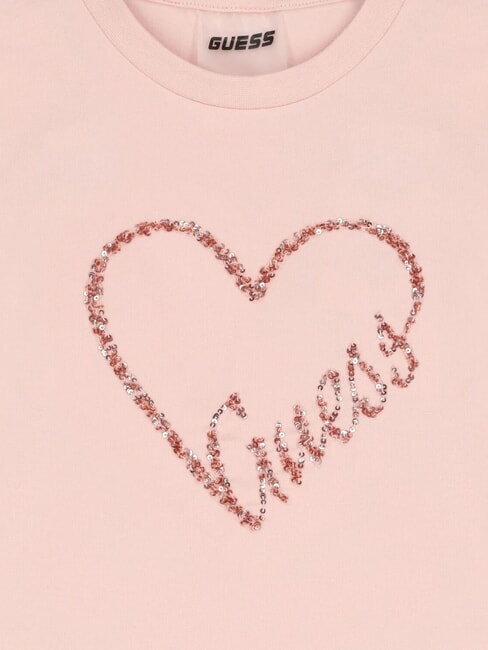 KIDS MINI ME T-shirt in cotone con paillettes dolly pink - T-shirt Bambino