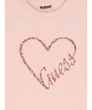 GUESS KIDS MINI ME T-shirt in cotone con paillettes dolly pink - T-shirt Bambino - 2