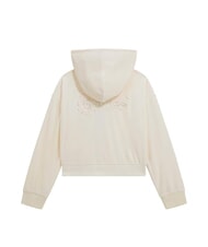 GUESS KIDS Felpa full zip da bambina con cappuccio cremwhi - Felpe Bambini - 2