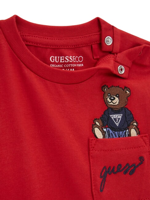 KIDS T-shirt manica lunga con taschino chili red - T-shirt Bambino