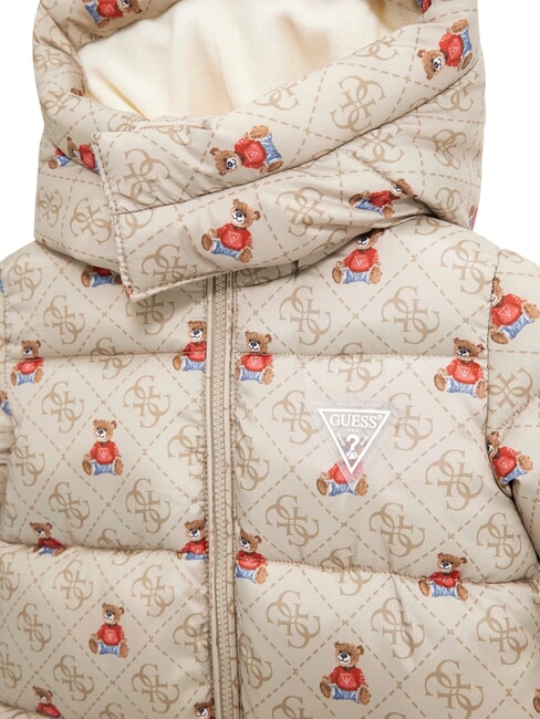 KIDS MINI ME Tuta da neve con cappuccio 4g rustic beige aop - Tutine e completi per neonati