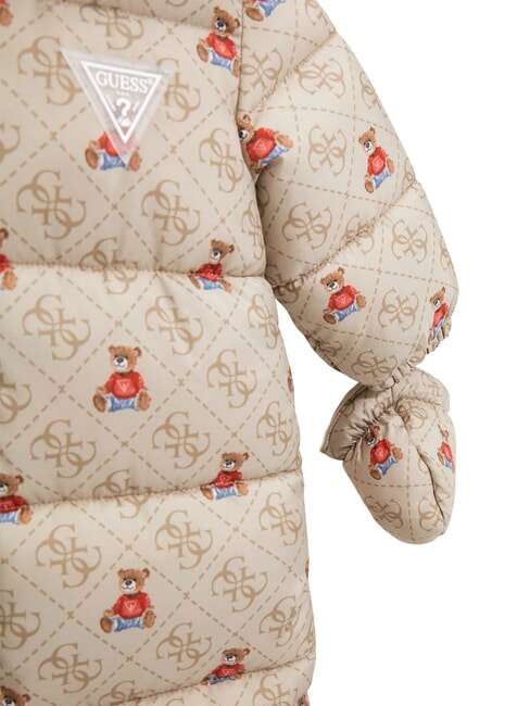 KIDS MINI ME Tuta da neve con cappuccio 4g rustic beige aop - Tutine e completi per neonati