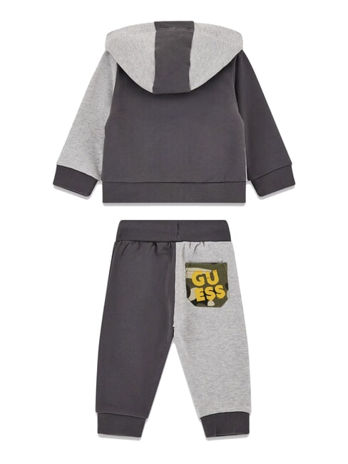 KIDS MINI ME kit tuta felpa cappuccio e pantaloni grey shade combo - Tutine e completi per neonati