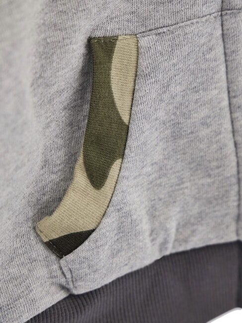 KIDS MINI ME kit tuta felpa cappuccio e pantaloni grey shade combo - Tutine e completi per neonati