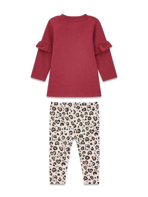 KIDS MINI ME Kit t-shirt manica lunga e leggings ballroom red - Tutine e completi per neonati