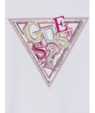 GUESS KIDS T-shirt in cotone con stampa e strass pure white multi - T-shirt Bambino - 3