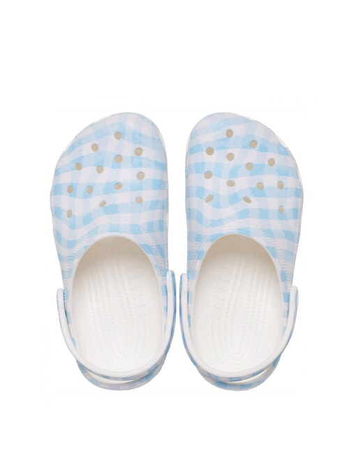 CLASSIC GINGHAM Ciabatte sabot da donna con stampa white/blue - Scarpe Donna