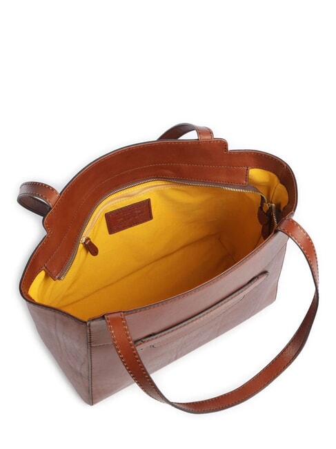 LUCREZIA Borsa shopping a spalla in pelle MARRONE - Borse Donna