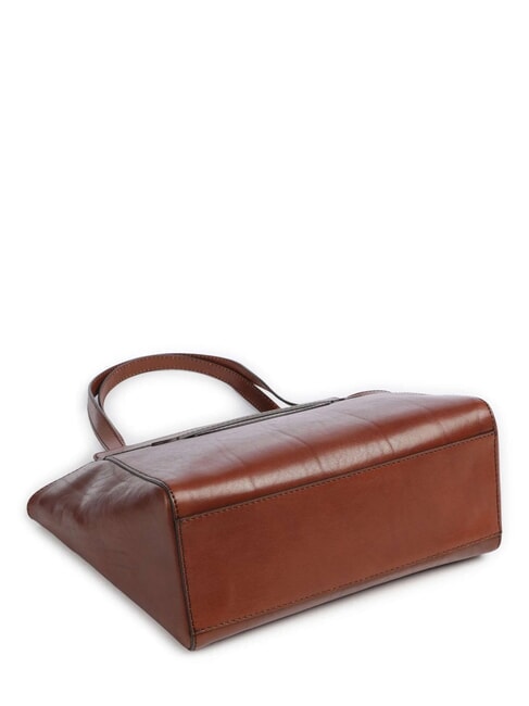 LUCREZIA Borsa shopping a spalla in pelle MARRONE - Borse Donna