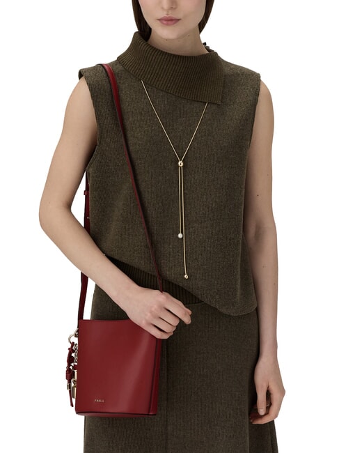 ROXIE Borsa secchiello a tracolla pelle ares CILIEGIA d - Borse Donna