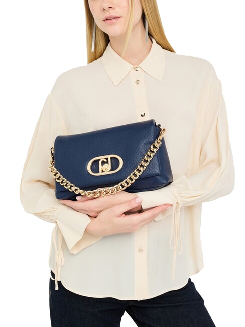 LAPUFFY Borsa a spalla manico catena dress blue - Borse Donna