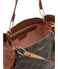 LIUJO CIRRY Borsa tote grande con nappina ginger bread - Borse Donna - 3