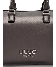 LIUJO EVRIM Borsa a bauletto con borchiette antracite met. - Borse Donna - 3