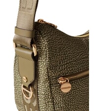 BORBONESE LUNA BAG SMALL ECO LINE Sacca con tracolla olive - Borse Donna - 3