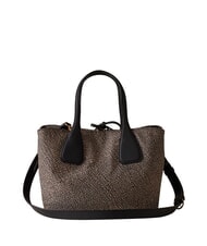 BORBONESE VIS-A-VIS Borsa a mano con tracolla OP/NATURALE/NERO - Borse Donna - 4
