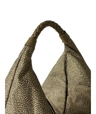 BORBONESE PLIE Borsa hobo media olive - Borse Donna - 3