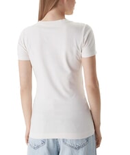 GUESS CAMELIA TRIANGLE T-shirt a maniche corte con stampa e applicazioni cremwhi - T-shirt e Top Donna - 2