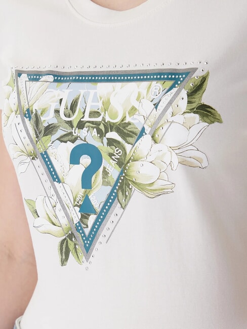 CAMELIA TRIANGLE T-shirt a maniche corte con stampa e applicazioni cremwhi - T-shirt e Top Donna