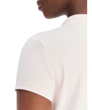 GUESS MOCK NECK ALL OVER 4G T-shirt slim fit con strass delicate pink - T-shirt e Top Donna - 4